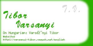 tibor varsanyi business card